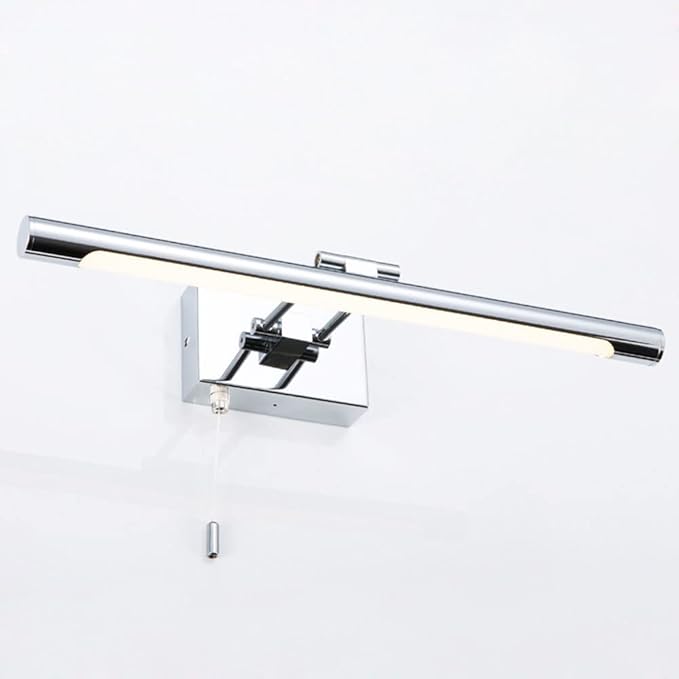 Bar LED Modern Bathroom Vanity Light 5W - Bathroom Lighting Fixture Over Mirror Lamp Chrome Finished Wall Sconces Make Up Vanity Light Fixtures with Pull Chain Switch On/Off, 13.77" 6000K