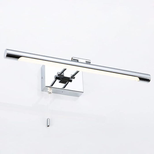 Bar LED Modern Bathroom Vanity Light 5W - Bathroom Lighting Fixture Over Mirror Lamp Chrome Finished Wall Sconces Make Up Vanity Light Fixtures with Pull Chain Switch On/Off, 13.77" 6000K