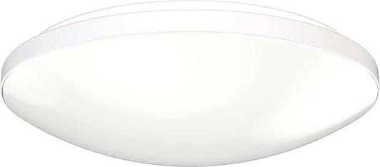 Juno 11 Inch Round LED Flush Mount Ceiling Light, Low Profile Modern Ceiling Light Fixture, Selectable 2700K/3000K/3500K/4000K/5000K Color Temperature, Dimmable, White (FMLR 11IN SWW5 90CRI WBT M4)