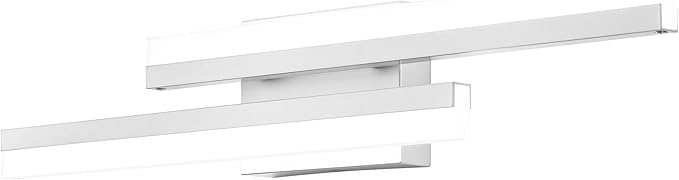 PRESDE 24" Inch LED Vanity Light Silver Bathroom Light Fixtures Over Mirror Modern Bath Wall Lighting Bar Dimmable
