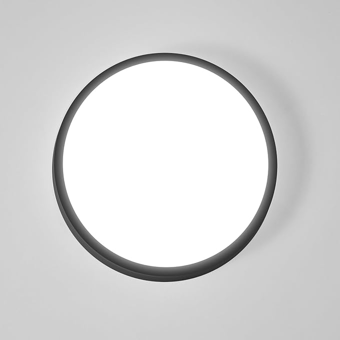 hepside 12Inch LED Flush Mount Ceiling Light Fixture 5CCT 24W 2800LM Closet Light Fixture,Small Round Slim Surface Ceiling Lamp for Hallway,Bathroom,Bedroom,Kitchen,Interior