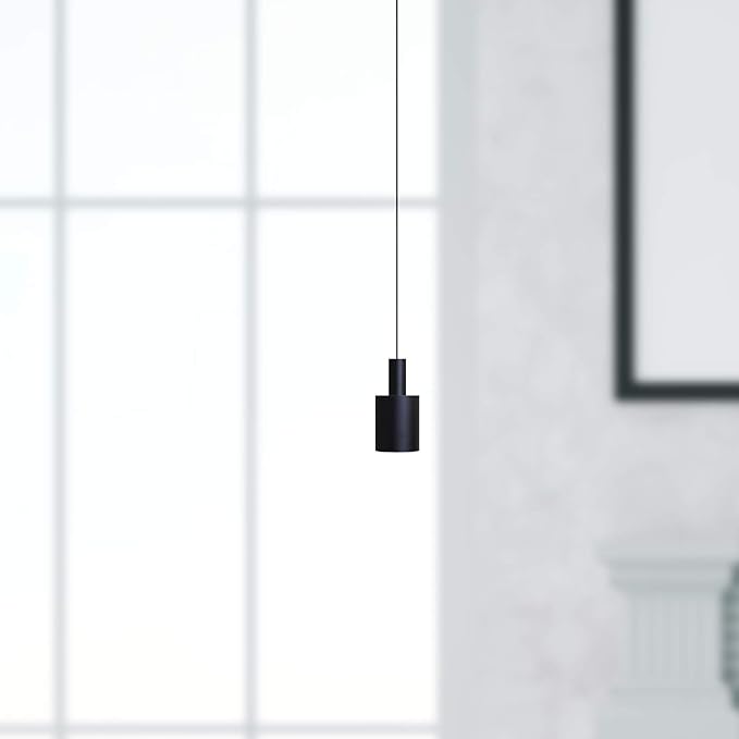 Virgo 1 Mini Pendant Lighting Black - LED Hanging Light Fixture for Kitchen Island, Bar, Foyer - Cluster Pendants - Dimmable, Adjustable Wire, Lamp Bulb Included