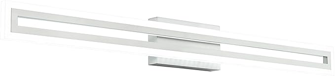 SOLFART Bathroom Lighting Fixtures Over Mirror Brushed Nickel 40 Inch Led Vanity Light 6000K