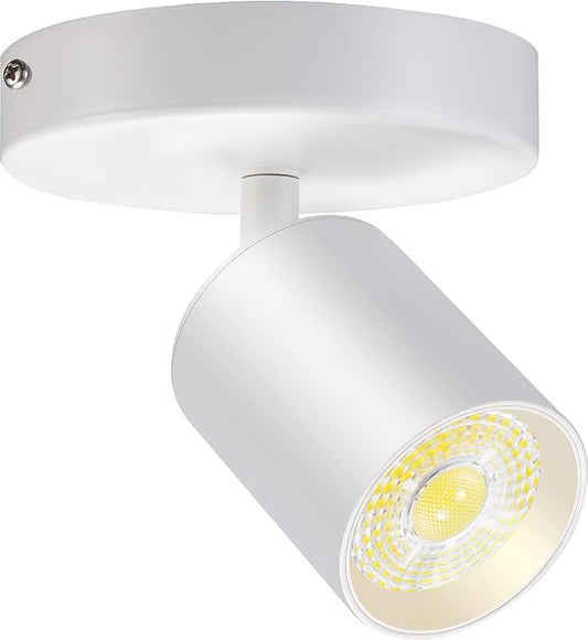 VANoopee Flush Mount LED Ceiling Spotlight Dimmable Adjustable Spotlight Directional Spot Lights Indoor Bright Can Accent Fixture for Living Room Bedroom - CRI90 Flicker Free 10W 800lm 4000K White