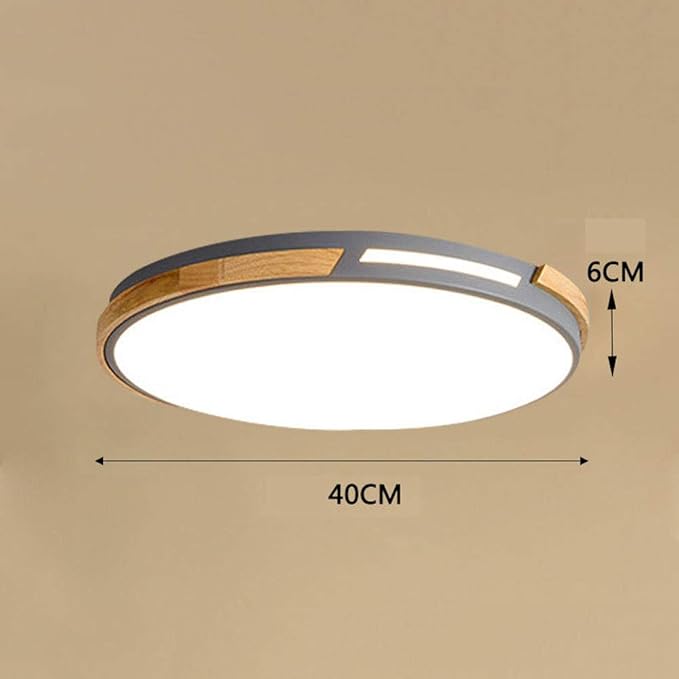 American Minimalist LED Ceiling Lamp Living Room Ultra-Thin Modern Bedroom Ceiling Recessed Lamps Round Solid Wood Kitchen Corridor Ed Ceiling Lamp 40cm 30cm 50cm