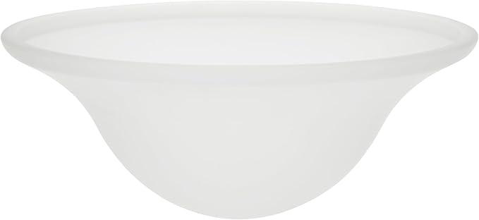 Aspen Creative 25007-64-1 Replacement Frosted Glass shade for Flush Mount or Semi-Flush Mount, 1/2" Central Hole,12-7/8" Diameter x 5" Height