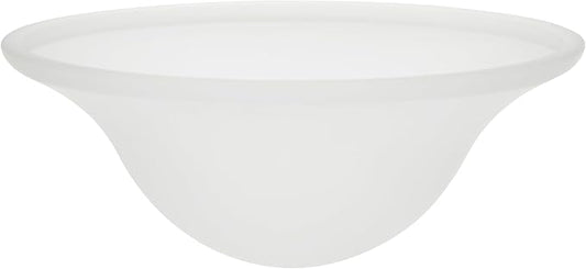 Aspen Creative 25007-64-1 Replacement Frosted Glass shade for Flush Mount or Semi-Flush Mount, 1/2" Central Hole,12-7/8" Diameter x 5" Height