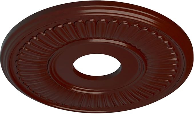 15 3/4"OD x 3 7/8"ID x 3/4"P Berkshire Ceiling Medallion (Fits Canopies up to 7"), Hand-Painted Brushed Mahogany