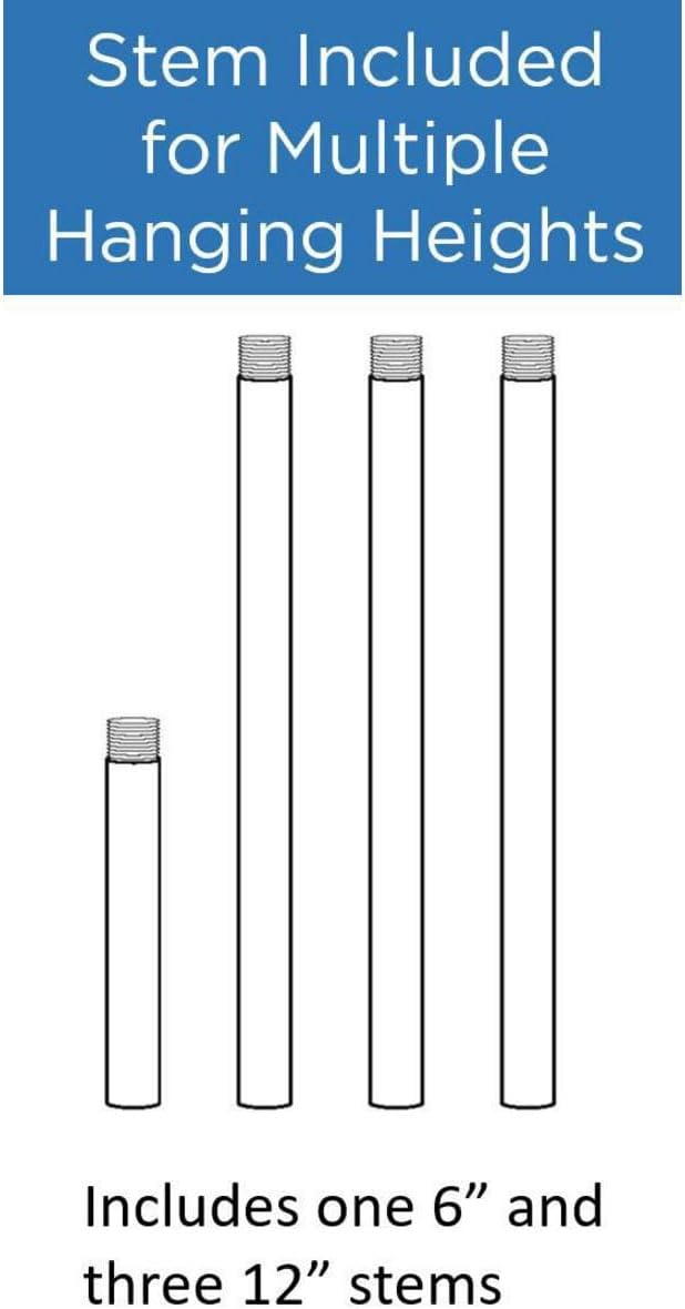 Progress Lighting P5078-20 1-Light Stem-Hung Mini-Pendant with White Etched Glass, Antique Bronze
