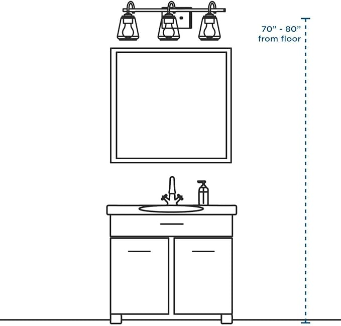 Progress Lighting Archie Collection 3-Light Clear Double Prismatic Glass Coastal Bath Vanity Light Polished Chrome