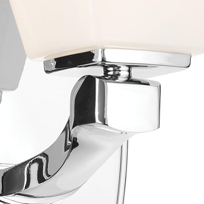 Kichler Marant 5" 1-Light Wall Sconce Bathroom Light Fixture with Opal Glass in Chrome for Powder Room, Hallway, Fireplace, Modern Vanity Lighting (5" W x 9.5" H), 55214CH
