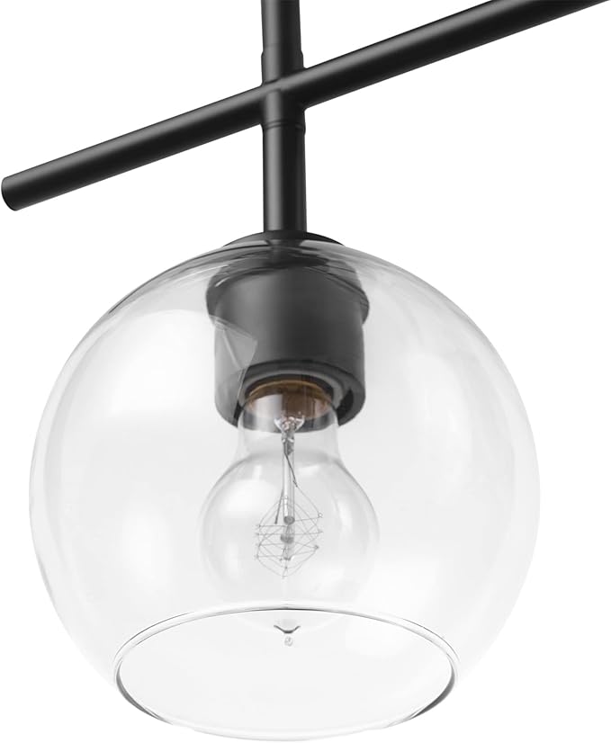 Globe Electric Mika 3-Light Track Lighting, Matte Black, Bulb Not Included