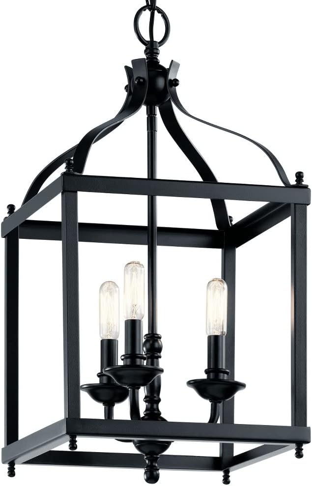 KICHLER Larkin 22.25" 3 Light Pendant in Black