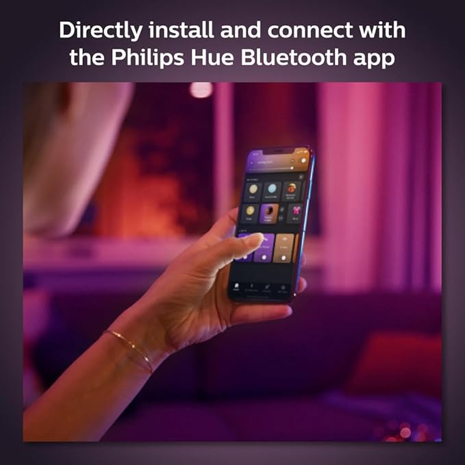 Philips Hue Smart Retrofit Recessed 5/6 Inch LED Downlight 1 Pack - White & Color Ambiance Color-Changing Light 1100LM - Control with Hue App - Compatible with Alexa, Google Assistant & Apple Homekit