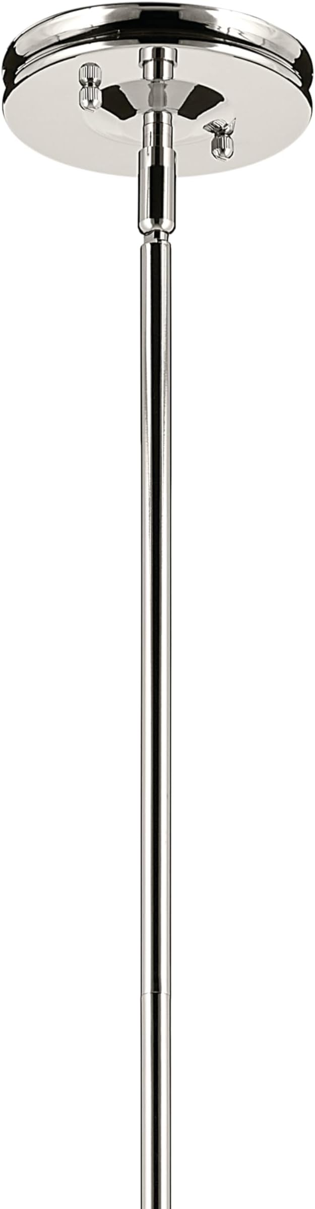 Kichler Laria 1-Light Pendant, Updated Traditional Light, Sloped Ceiling Compatible, for Kitchen with Clear Glass in Polished Nickel (19.75" x 16"), 52775PNCLR