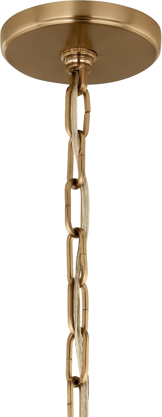 Kichler Etcher 1-Light Pendant, Updated Traditional Light with Etched Painted White Glass Diffuser in Black and Champagne Bronze, for Kitchen or Dining Room (17" x 13"), 52710BK