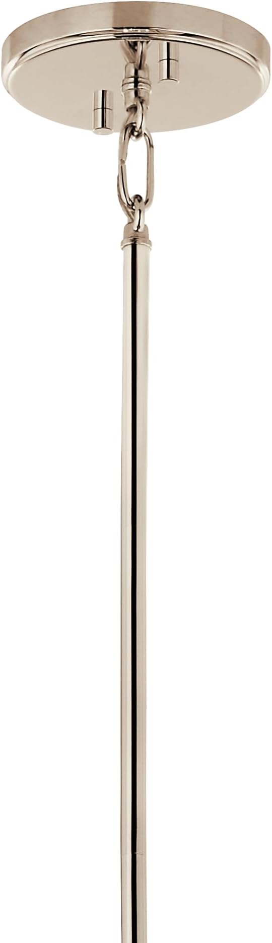 Kichler Eisley 4-Light Foyer Pendant, Soft Modern Light in Polished Nickel and Black, Sloped Ceiling Compatible, for Foyer, Bedroom, Office or Kitchen (30" x 22.25" x 22.25"), 52627PN