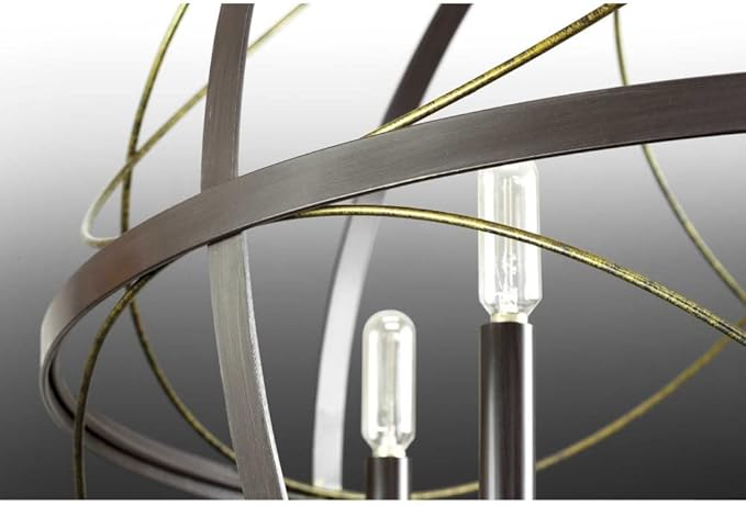 Progress Lighting Brandywine Collection 6-Light Farmhouse Sphere Pendant Light Silver Ridge