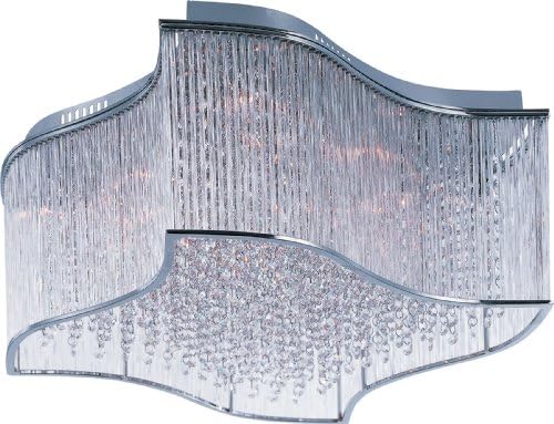 Maxim Swizzle-Twenty Light Flush Mount in Crystal style-19.75 Inches Wide by 9.5 inches high