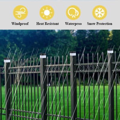 Solar LED Fence Post Cap Light 2x2 Inch (5x5cm) - for Wrought Iron, Aluminum & Garden Fences, Waterproof Outdoor Solar Lights(White Light) (12)