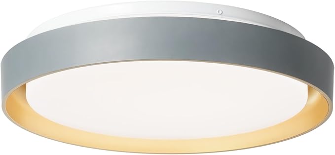 15.94" LED Flush Mount Ceiling Light Blue and Gold, Low Profile Light Fixture, Dimmable 5CCT 2700K-5000K Modern LED Ceiling Light Fixture for Kitchen, Bedroom, Living Room, Hallway, Hardwired
