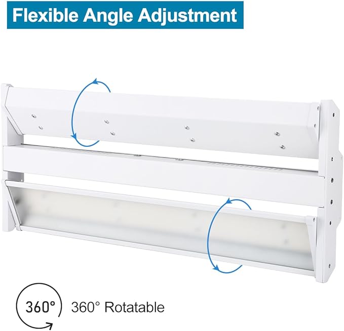 4-Pack High Bay LED Shop Lights 200W 2FT 28000LM, 200W/150W/100W Selectable, 4000K/5000K Adjustable, 100-277V, Linear High Bay Lights for Warehouse Workshop Supermarket Stadium, ETL Listed