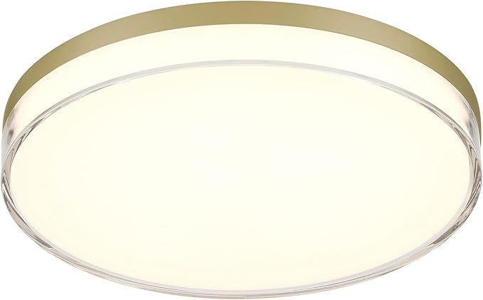 Minka Lavery 759-2-787-L Vantage LED Flush Mount, 1-Light, 25 Total Watts, 11-in H x 1.5-in W, Ashen Brass