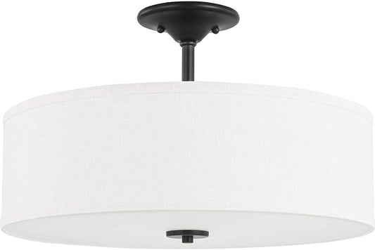 Progress Lighting Inspire Collection Graphite Three-Light 18" Semi-Flush Mount, 11.50x18.00x18.00