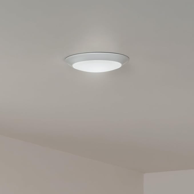 Kichler Horizon 7.4” LED Downlight/Ceiling Light 3000K in White, LED Ceiling Light Fixture for Modern Interiors, 43848WHLED30T