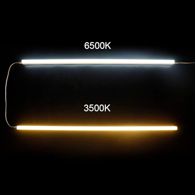 LightingWill LED T5 Integrated Fixture 3FT, Warm White 3000~3500K, 14W, Linkable Shop Light, Ceiling and Under Cabinet Light, Corded Electric with Built-in ON/Off Switch, (4 Pack)