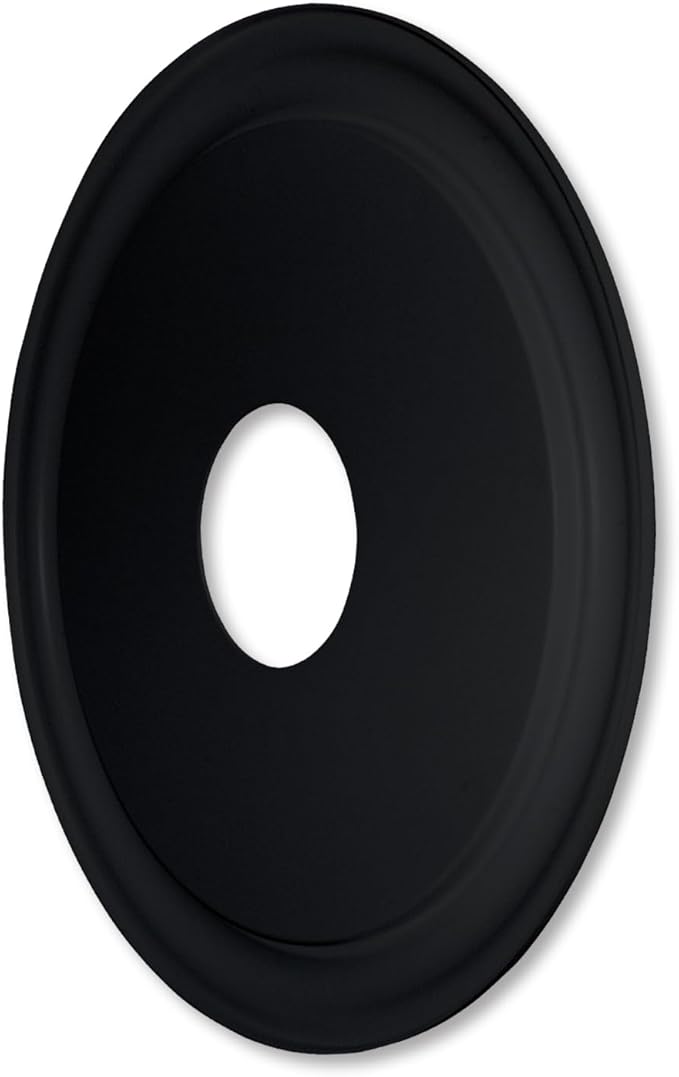 EIFHYT Molded Nylon Ceiling Medallion for Light Fixtures and Ceiling Fans 16"OD x 4"ID x 3/4"P (Fits Canopies up to 12-3/8") Black