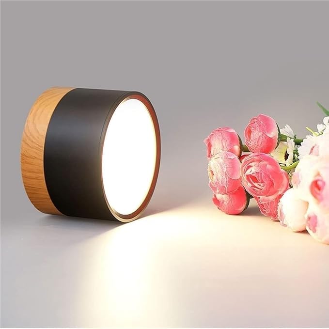 KISAD Nordic Modern and Minimalism Ceiling Lights Macaron Color Semi Flush Mount Ceiling Light Cylindrical Ceiling Light Fixture for Bedroom(Black)