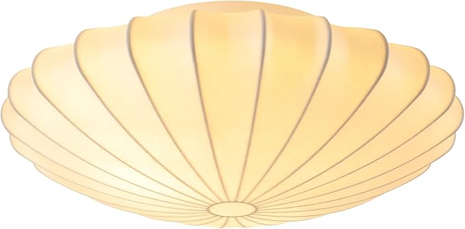 ziidoo 3-Light Semi Flush Mount Ceiling Light,19.7in White Imitation Silk Wabi Sabi Round Lantern 3000K Modern Close to Ceiling Light fixtures for Bedroom Living Room Entryway Hallway