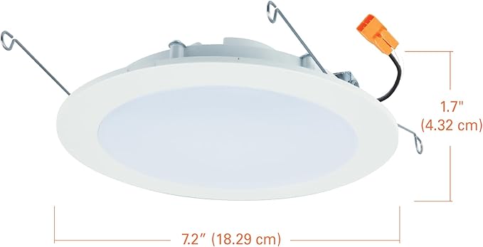 HALO HLBT 6 Pack 6 in Slim LED Recessed Light Trim with Selectable Color Temperature 2700K, 3000K, 3500K, 4000K, 5000K Dimmable Wet Location Indoor Outdoor New Construction Remodel - HLBT609FS5-6PK
