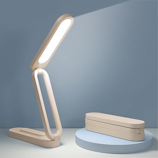 Giryuhd LED Desk Lamp for Office Home & Battery Operated Lamp Rechargeable Lamp Foldable & Portable Light, LED Desk Light Strip, 3 Brightness Dimmable Small Desk Lamp Wireless Reading Lamp