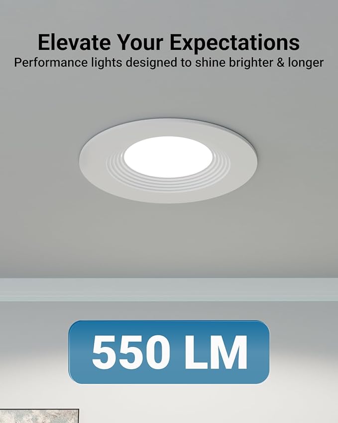 Sunco 24 Pack 3 Inch Recessed Lighting LED, Canless Ultra Thin Flush Mount Ceiling Fixture Light with Junction Box, 550 Lumens, Selectable CCT 2700K/3000K/4000K/5000K/6000K, Dimmable, 6W=50W UL/ETL