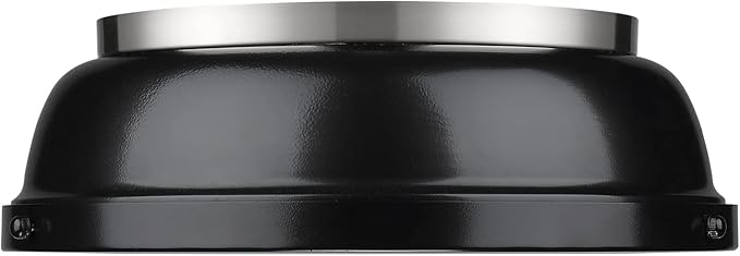 Golden Lighting 3602-14 PW-BK Duncan Flush Mount, One Size, Pewter with Black Shade
