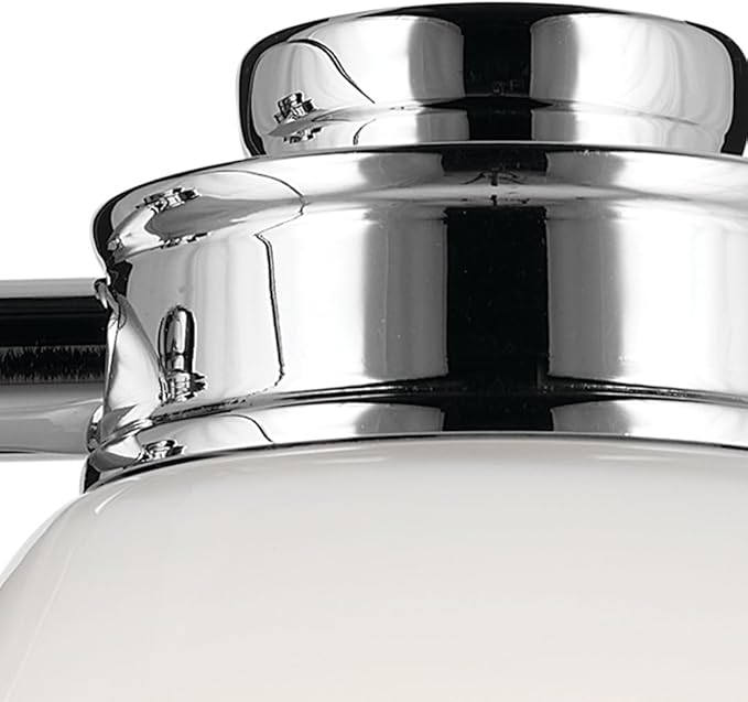 Kichler Shae 5" 1-Light Wall Sconce Bathroom Vanity Light Fixture with White Opal Glass in Chrome, Modern Style for Vanity Mirror, Fireplace, Hallway (8.25" H x 5" W), 55200CH