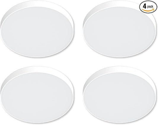 HALO SMX 4-inch. Edgeless Surface Mount LED Downlight Selectable Lumens, Color Temperatures, Dimming-Round, 4-Pack, SMX4RLSFSD2W-4PK