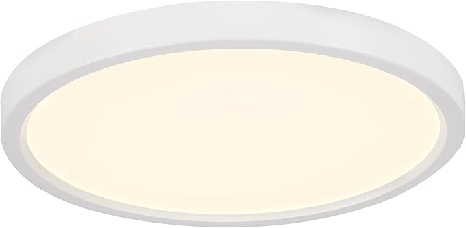 Maxxima 7 in. LED Flush Mount Ceiling Light Fixture - 900 Lumens, 5 CCT 2700K-5000K, Round Color Selectable Panel Light, Dimmable, Recessed Can or J-Box Install, Suitable for Bathroom or Shower