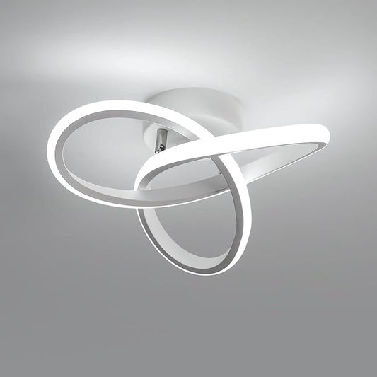 Modern LED Ceiling Light, 6500K White Light Spiral Aluminum Flush Mount Ceiling Light for Hallway, Kitchen, Balcony, Corridor, Laundry Room