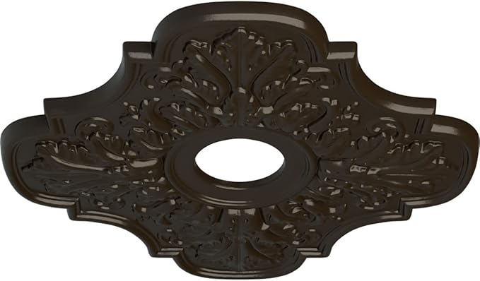Ekena Millwork CM17PESHFDecorative Ceiling Medallions Modeled After Original Historical Patterns & Designs, Stone Hearth