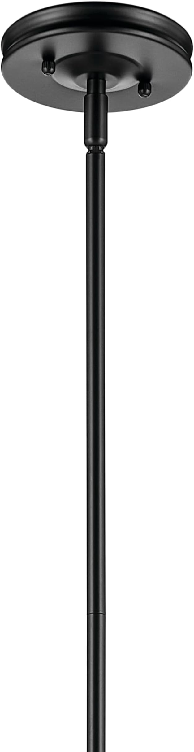 Kichler Laria 1-Light Pendant, Updated Traditional Light, Sloped Ceiling Compatible, for Kitchen with Opal Glass in Black (19.75" x 16"), 52775BK