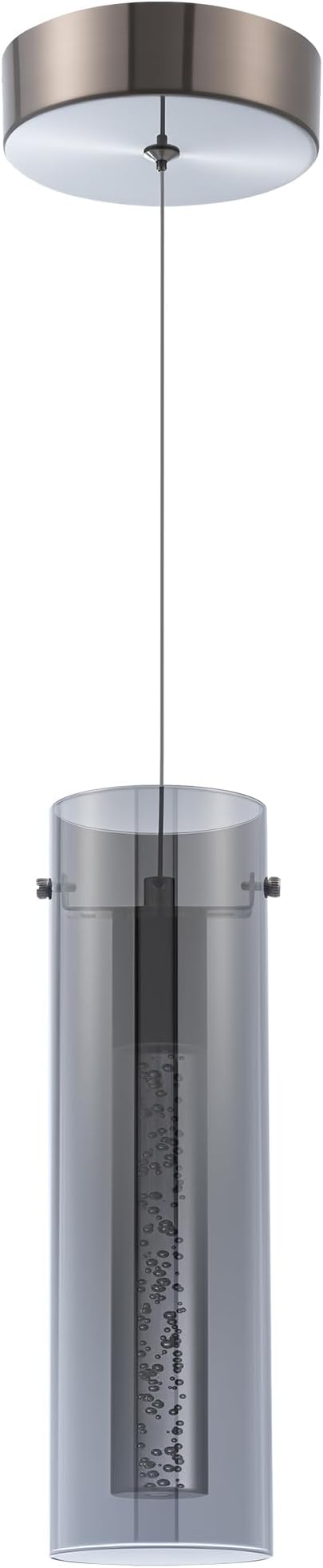 Modern Pendant Lights Kitchen Island, Anti-Glare Grey Glass Pendant Light Fixtures, Kitchen Lights for Dining Room