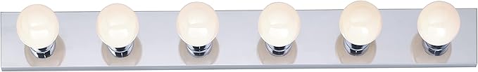 Nuvo Lighting SF77/194 Transitional Six Light Vanity in Chrome finish