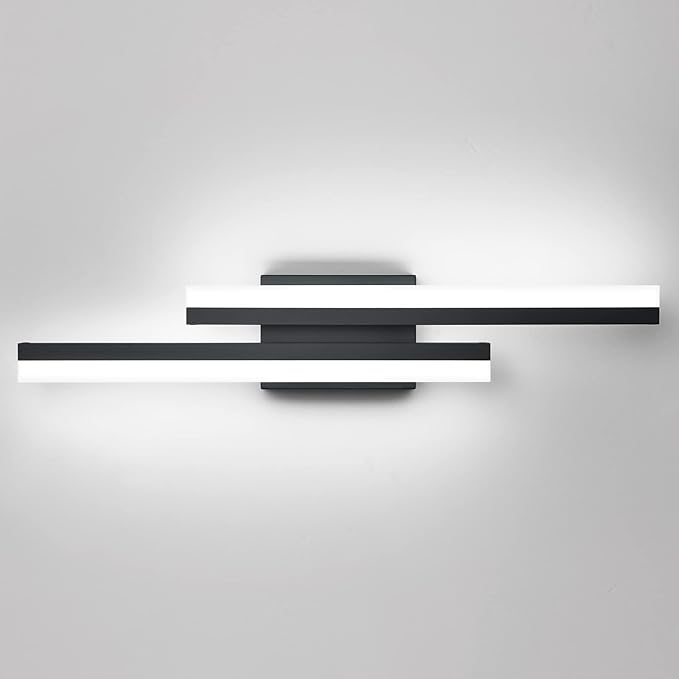 PRESDE 24 Inch LED Vanity Light Bar, Modern Black Bathroom Light Fixtures Over Mirror Dimmable