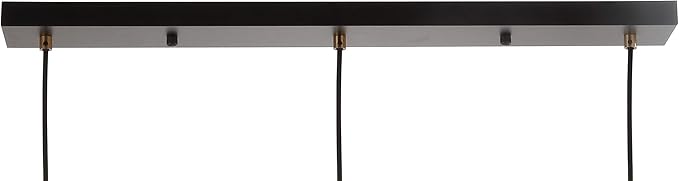 JONATHAN Y 33.5" Black/Brass Gold Apollo Mid-Century Modern Iron LED Pendant, Black Metal Shade, Adjustable Hanging Ceiling Light for Kitchen Island, Hallway, LED Bulb Included (JYL6134A)