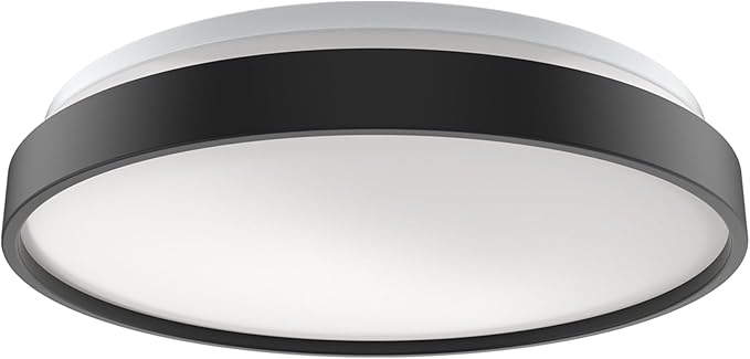 DYMOND 15" Matte Black LED Ceiling Light Dimmable Flush Mount 5-in-1 Adjustable Color Temperature 2700K 3000K 3500K 4000K 5000K Selectable CCT Warm White to Daylight
