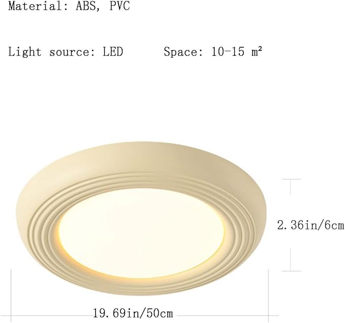 Modern Minimalist Bedroom Ceiling Lamp with Plastic Shade Flat Lighting Round Ceiling Lights for Balcony Suitable for Hallways and Entryways