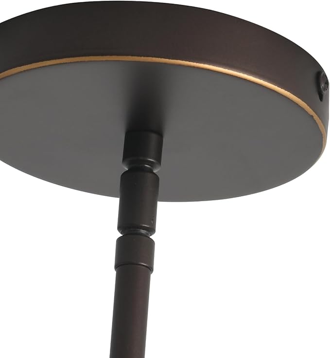 Brown and Gold Pendant Lights Kitchen Island - Clear Glass Pendant Light Fixture Multiple Stems Rods 3 Units 12 Inch 3 Units 4 Inch (2 Pack Brown and Gold Downrod)